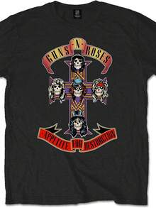 Guns N' Roses - Appetite For Destruction T-Shirt For Boys_Girls - 黑色 - 查看 1