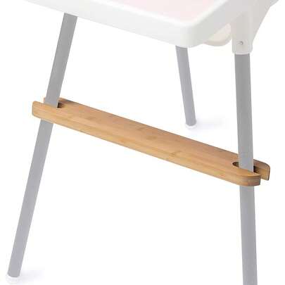 Antilop High Chair Footrest, Made Of Natural Bamboo And Wood, High Chair Accessories, Adjustable Height, Baby Footstool, Baby High Chair Footrest, Anti Slip