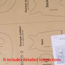 兔子多种尺寸缝纫图案、玩偶缝纫图案、初学者玩偶缝纫图案和缝纫图案、服装制作模板、手工服装缝纫图案 - 棕色 - 查看 5