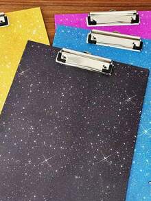 1pc Glittery Acrylic File Folder, Suitable For Classroom, Office, School, Student Writing Board