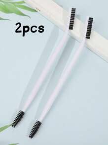 5pcs Double Head Eyelash Brush Eyebrow Brush Angle Spiral Brush Dual Purpose Brush Multifunctional Portable Eyebrow Brush Travel Supplies,Eyebrow Brush,Eyeshadow Brush,Spoolie,Spoolie Brush - Black - View 13
