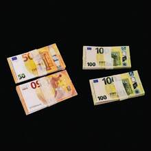50 peças de réplicas de tamanho padrão 5 €, 10,5 €, 10 €, 20 €, 50 €, adereços de dinheiro falso, adereços de origami de papel, adereços de exibição comemorativa de formato europeu, adereços de filme europeu, adereços de origami para o Dia dos Namorados, adereços de mágica de filme europeu, perfeito para: presentes de Dia dos Namorados, decorações de festa, eventos de bar, adereços de cinema e teatro