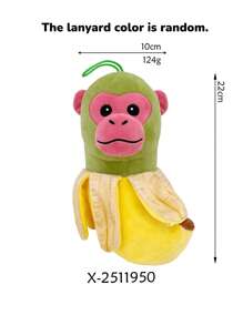 新款 Tung Tung Saur 毛绒娃娃，意大利 Brainrot Tralalero Tralala 和 Shinpanzinni Bananini Cappuccino 毛绒玩具，适合儿童派对、节日、生日、减压玩具、奇特毛绒动物 - 彩色 - 查看 4