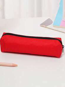1pc Large Capacity Oxford Pencil Case & Cosmetic Bag - Multi-Purpose Zipper Pouch For Students Stationery, Cosmetics, Travel Essentials And Small Items, Back To School Supplies, Pencil Case, Backpack, Available In Black/Blue/Pink/Beige/Gray/Red/Purple/Navy/Yellow - Black - View 13