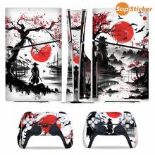 SUPSTICKER A Set Of Optical Drive Version And Slim-G Version Ink-Wash Samurai Style Pattern Game Console Skin Stickers, Made Of Air Duct PVC Material, For No-Cut Craftsmanship, Which Can Play A Decorative And Anti-Scratch Role. It Includes Game Console Main Unit, Controller, Side Sticker Decoration, And Is The Best Choice For Decorating Your Game Console!!!