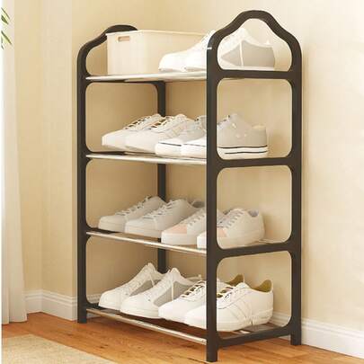 1 件 4 层鞋架收纳架 - 独立式鞋柜，适用于衣柜、前门入口和入口通道 - 易于安装且节省空间