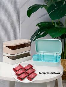 1/2/3pcs[Hot Selling]Quick-Drain Soap Dish With Lid - Thickened Non-Slip Bath Organizer, Detachable Shower Caddy For Home/Dorm/Travel, Multi-Color Options(Colors Random)Green Decor(Saudi National Day)