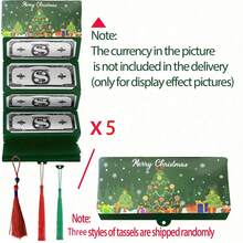 10/5/1pc Christmas Money Bags & Gift Card Holders - 10-Slot/Pack Santa Claus Holiday Design With Snowflakes, Trees & "Merry Christmas" Text - Red, Green, Blue Paper Gift Supplies For Cash, Cards - Perfect For Christmas, Birthdays, Thanksgiving, Christmas Gift Bags, Festive Design, Decorative Illustrations, Party Favors, Snowflake Pattern, Durable Material, Event Organizers - Multicolor - View 9