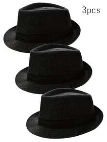 D EXCEED 1/3/4 件 1920 年代男士服装配饰套装软呢帽复古咆哮 20 年代服装黑帮配饰适合盖茨比派对万圣节派对礼物