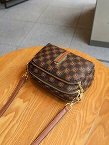 Große Kapazität Mehrkammer-Damen-Umhängetasche, vielseitiger Shopper mit bedrucktem Design, modische vintage Lässig Handtasche, Neuankunft 2025