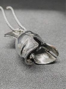 AD 1pc Light Gray Motorcycle Bicycle Bell Accessory, Safety Riding Protection, Motorcycle Angel Bell, Exorcism Bell, Retro Punk Motorcycle Electroplated Stainless Steel Lucky Riding Bell, Warrior Helmet