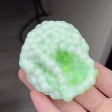 1pc New & Fun Handmade Squeezable Green Ball, Great For Making Creative Toys, Global Family Gatherings, Holiday Parties, Eid, Carnival, Easter, Handcrafted Green Stress Ball With Popping Beads - ASMR Relaxation Toy