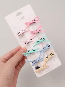 20/10pcs/Set Pink Purple Little Girls Hair Clips, Hair Clips, Bangs Clips, Harmless Hair Accessories, Suitable For Daily Use