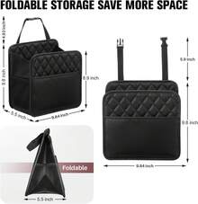 LXUNYI Organizador de respaldo de asiento de coche, organizador de asiento delantero y trasero de piel sintética de alta calidad con portavasos, organizador universal impermeable para niños y adultos - Beis - Ver 3