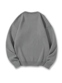 1pc Teenage Boys/Teen Boy Casual Contrast Color Crew Neck Thick Knit Sweater, Suitable For Indoor, Outdoor Exercise, Street Wear, Autumn/Winter