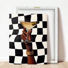 1 件，帆布挂画，带框装饰画，海报，墙面艺术，复古马提尼酒，酒吧推车艺术，酷炫公寓墙面艺术，鸡尾酒墙面艺术，复古客厅墙面装饰，折衷主义，宿舍装饰，时尚装饰画 - 彩色 - 查看 17