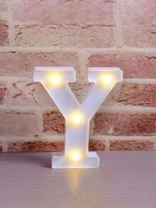 4个/1个 - 16厘米霓虹LED字母灯，电池供电，字母A-Z，适用于派对餐桌中心装饰、性别揭晓派对、生日派对和婴儿房装饰 - 白色-約16cm - 查看 25