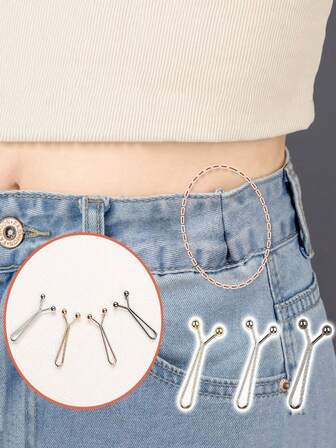 10pcs Black U-Shape Waist Clips, Clothing Adjustment Fixing Clips, Metal Pins, Invisible Adjustable Snaps For Pants, Skirts & Scarves, No-Sew Clothing Fixing Clips, Metal Hem Tightener For DIY Fashion,Scarf Clip, Silk Scarf Pin, Headscarf Accessory Pin, Hem Fixing Pin,No-Sew Cuff Button, Pant Leg Hem Clip, Shortening Magic Tool, Waistband Cuff Reducer