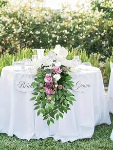 5pcs Greenery Stems Artificial Plastic Green Leaf Garland Vines Hanging Spray For DIY Wedding Arch Bouquet Filler Table Centerpieces Home Decor Valentine's Day, Valentines Wedding, Birthday, Room Decor, Wall Decor, Home Decor Living Room, Bedroom,Party - Green - View 6