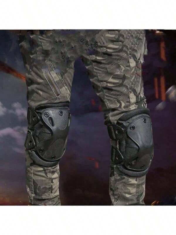 2pcs/4pcs Outdoor Sports Protective Gear, Motorcycle Knee Pads, Elbow Pads Set, Real Person CS, Cycling, Roller Skating, Protective Gear Set For Cycling, Hiking, Climbing, Skiing, Ice Skating, Indoor Sports And Various Tactical Competitions