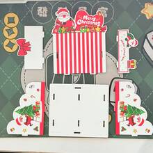 1 Stück handgefertigter Holz-Stifthalter mit Fächern, DIY Weihnachtsmann Deko, geeignet für Weihnachtsszenen