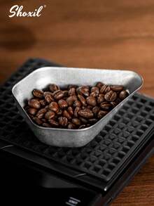 shoxil 1pc Coffee Bean Dosing Cup, Weighing Coffee Bean Container, Stainless Steel Coffee Bean Serving Tray Serving Plate, Tea & Coffee Beans Vessel, Scoop For Coffee Beans, Tea, Bath Salts, Flour, Nut - Coffee Bean Plate - View 4