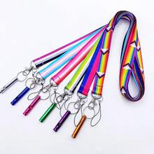 1 件 LGBT 彩虹色简约手机挂绳，配有各种涤纶编织带，适用于身份证/相机/钥匙扣配件、学校用品、返校 - 均碼 - 查看 3