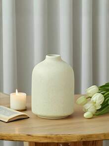 1pc Nordic Minimalist Ceramic Vase, High-Quality Tabletop Decoration, Living Room Flower Arrangement, Entrance Hall, Wine Cabinet, Bedside Table, Small Dining Table Ornaments