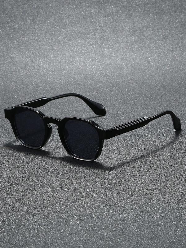 1pc Classic Plastic Black Geometric Full Frame Exquisite Men Fashion Glasses For Daily Life Driving Camping Musical Festival Street Snap Family Outings Festival Outfit Going Out Outfit Fashion Accessories