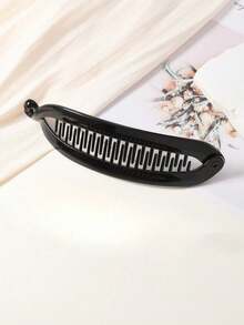 1pc Large Hair Volume Amber Banana Clip Ponytail Clip French Elegant High Skull Top Hair Clip Twist Clip, School Supplies, Y2K, Travel Essential, Hair, Clips For Hair, Cute Girly Stuff, Gifts For Women, Women's Accessories, Winter And Autumn, Hair Styling Tools, Curling Tools, Versatile Accessories, Everyday Accessories.Unique Small Accessories