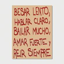 1PC Unframed Vintage Red Quote Canvas Print, Modern Minimalist Inspirational Wall Art, Spanish Home Decor Poster For Office, Living Room, Bedroom, Gallery Wall - Multicolor - View 13