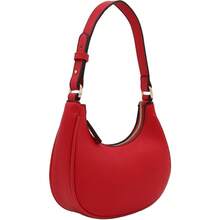 FashionPuzzle Small Crescent Shoulder Bag Underarm Purse - 紅/紅 - 查看 2