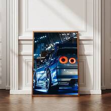 1 pieza Pintura impresa Rápido y Furioso Tokio, Lienzos de arte de pared, Decoración del hogar, Perfecto para la sala de estar, dormitorio, bar, pasillo, regalo perfecto, arte de pared, decoración de pared, sin marco