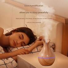 USB 供电静音冷雾加湿器，带舒缓夜灯 - 按钮操作，紧凑桌面设计，适合家庭、办公室、汽车、卧室 - 改善睡眠和空气质量的理想礼物，现代简约风格 - 彩色 - 查看 8