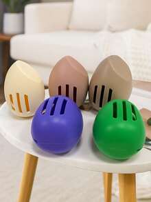 1pc Silicone Egg Shell Shaped Makeup Sponge Case, Cosmetic Storage Box, Powder Puff Holder, Suitable For Loose Powder, Compact Powder, Breathable And Portable Design For Home, Office, School, Outdoor, Travel, Makeup Tools,Makeup,Cheap,Room Decor,Vanity,Travel,Bedroom,Makeup Accessories,Puff,Makeup Blender,Powder Puff,Makeup Sponge