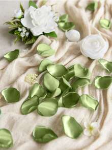 50/100/300/500/1000 piezas Pétalos de rosa de seda blancos artificiales, pétalos de flores artificiales para decoración de bodas, propuestas, canastas, pasillos, duchas nupciales y mesas