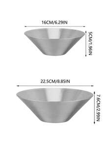 1/2Pcs Stainless Steel Mixing Bowls Decorative Esthetician Bowls For Wedding Christmas Party Baking Prepping Serving Facial Food Salad Fruit Snack Soup Cereal(6.2/8.8 Inch,Silver)