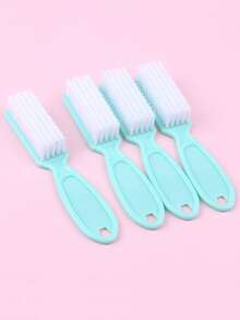 4 piezas de brochas de limpieza para arte de uñas, de mango largo y multifuncionales - Multicolor - Ver 17