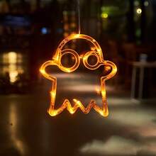 Luces LED de ventana de diseño múltiple para Halloween - Juego de decoración con ventosas y batería, con calabazas naranjas, arañas, ojos de fantasma y sombreros de bruja para crear una atmósfera espeluznante en interiores/exteriores. Decoración para Halloween, Navidad, Acción de Gracias, bodas, hogar, otoño, cumpleaños, fiestas, jardín, festivales y adornos de Halloween.