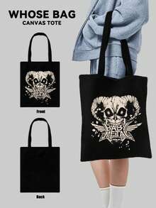 Halloween Gift-GHOSTFACE Support Tote Bag,Handbag, Reusable Shopping Bags, Foldable Large Capacity Casual Grocery Bags,Tote Bag, Perfectly Matching With Halloween Costumes Women