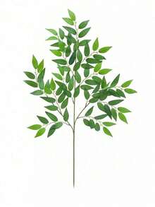 5pcs Greenery Stems Artificial Plastic Green Leaf Garland Vines Hanging Spray For DIY Wedding Arch Bouquet Filler Table Centerpieces Home Decor Valentine's Day, Valentines Wedding, Birthday, Room Decor, Wall Decor, Home Decor Living Room, Bedroom,Party - Green - View 9