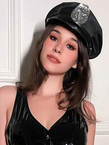 1 pieza Gorra de capitán unisex, sombrero, accesorio de uniforme, adecuado para accesorios de fiesta - Multicolor - Ver 2