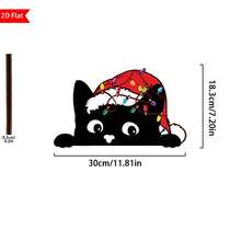 1pc, Christmas Cat Door Topper, Peeking Cat Wood Sign, Wooden Black Cat Door Hanger, Over The Door Sign, Cute Cat Home Decor, Christmas Gift, Festive Wall Accents For Indoor, Living Room, Bedroom, Office, Ideal For Holiday Gifts And Seasonal Decor