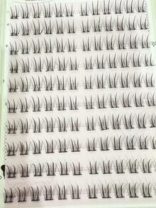 120pcs Glue-Free Korean Girl Group Twins Rabbit False Eyelashes, Natural Looking Segmented Eyelashes With C-Curl Effectlash Clusters,Eyelash Clusters,Individual Eyelashes,Lashes,Fake Lashes - C - View 11