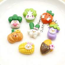 8pcs Cartoon Fruit & Vegetable Fridge Magnets, Cute Decorative Magnets Suitable For Office, Kitchen Whiteboard, Storage Cabinet And Dishwasher, Kitchen Decor, Home Decor, Valentine's Day Gift, Gift For Friends And Family