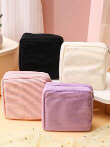 1 Túi đựng băng vệ sinh vải nhung kẻ thời trang mới sáng tạo & siêu dễ thương dành cho nữ, Túi đựng băng vệ sinh phụ nữ hình cô gái hoạt hình mini, Túi đựng mỹ phẩm trang điểm, Ví đựng tiền xu, Túi đựng đồ vệ sinh cá nhân, Túi đựng đa năng, Thích hợp để đựng tiền xu, mỹ phẩm, son môi, băng vệ sinh, khăn giấy và các vật dụng nhỏ khác, Lý tưởng cho phụ nữ đi công tác, nghỉ lễ, học sinh trở lại trường, Có thể dùng làm quà tặng cho bạn bè, ngày lễ tình nhân, quà lưu niệm - Nhiều màu - Xem 6