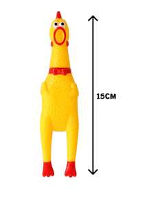 Chicken Chew Toy Fun Sound Toy For Dogs 3 Sizes - Yellow - View 4