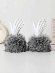 1 Stück Damen Herbst/Winter Plüsch Dicke Armstulpe Wärmer, elastische kältebeständige Handschuhe geeignet für den täglichen Gebrauch - A - Übersicht 8