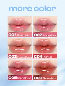 COLORKEY Moisturizing Lip Gloss, High-Gloss Mirror Finish, Plumping Nourishing Lip Oil, Non-Sticky Long-Lasting Formula, Repairs Lip Lines, Lip Care Essence, Creates Refined Lip Makeup, Lip Cosmetics, Suitable For Women And Girls, Perfect For Autumn/Winter, Can Create Latte Makeup, Y2K Makeup, 90s Makeup, Cool Girl Makeup, Lip Makeup Matching, Bridal Makeup, Valentine's Day Gift, Best Colors - C02 Smoky Rose - View 6