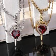 One Arrow Piercing Love Couple Pendant, Unique New Style, Suitable For Daily Wear By Both Men And Women, Valentine's Day Gift - Bạc - Xem 6